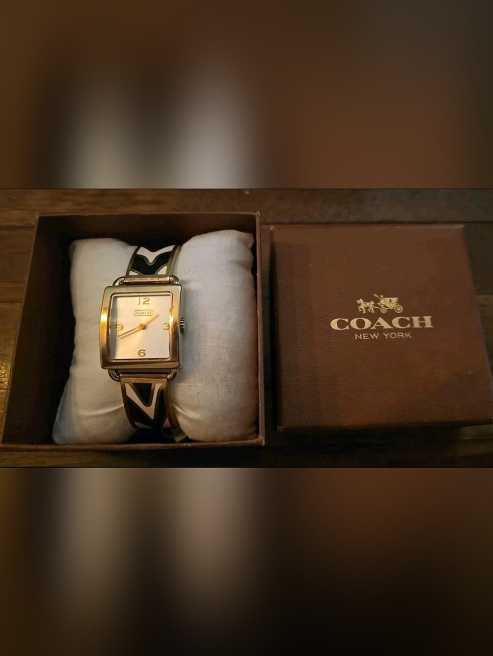 Coach Women's Legacy Quartz Three-Tone Stainless Steel Gold Dial 27mm Watch